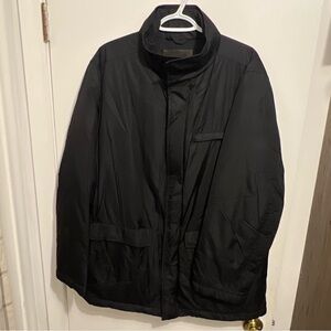 PRADA Sports Puffer Jacket Coat 48  SGV36A Military Black Duck Feathers Urban